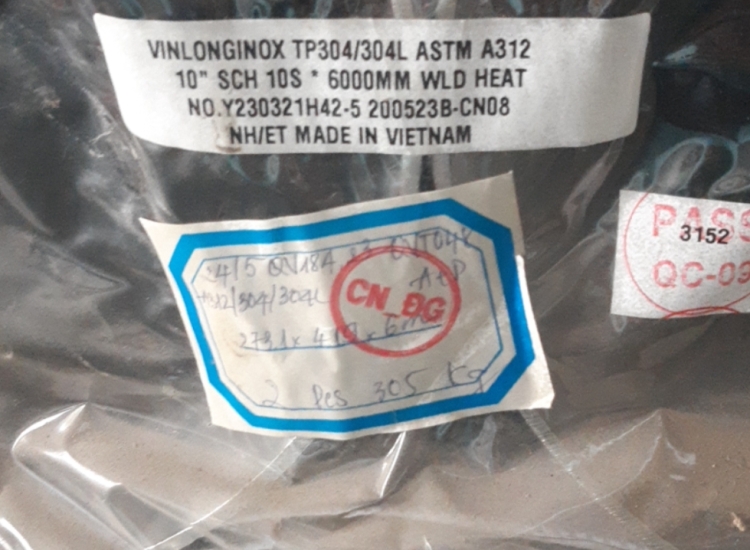 ỐNG INOX HÀN/ĐÚC 273.05*4.19 - 10" SCH 10s/SCH 40s/SCH 80s...