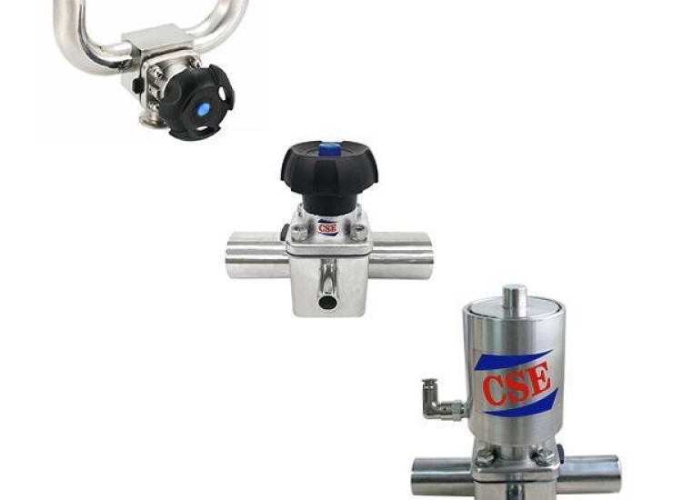 Van màng chữ U  kết nối clamp/316L van màng chữ U nối clamp/ Sanitary Manual U-Type Diaphragm Valve
