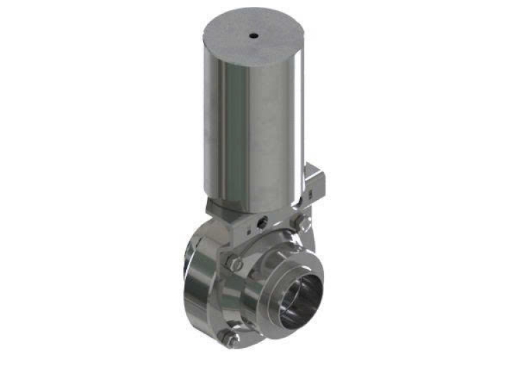 VAN BI INOX VI SINH M&S VỚI BỘ ĐIỀU KHIỂN KHÍ NÉN